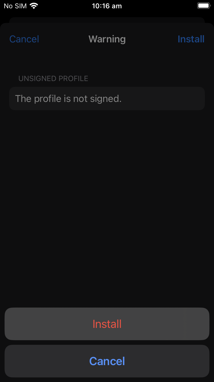 iOS SSL IMAP and SMTP setup - Step 10
