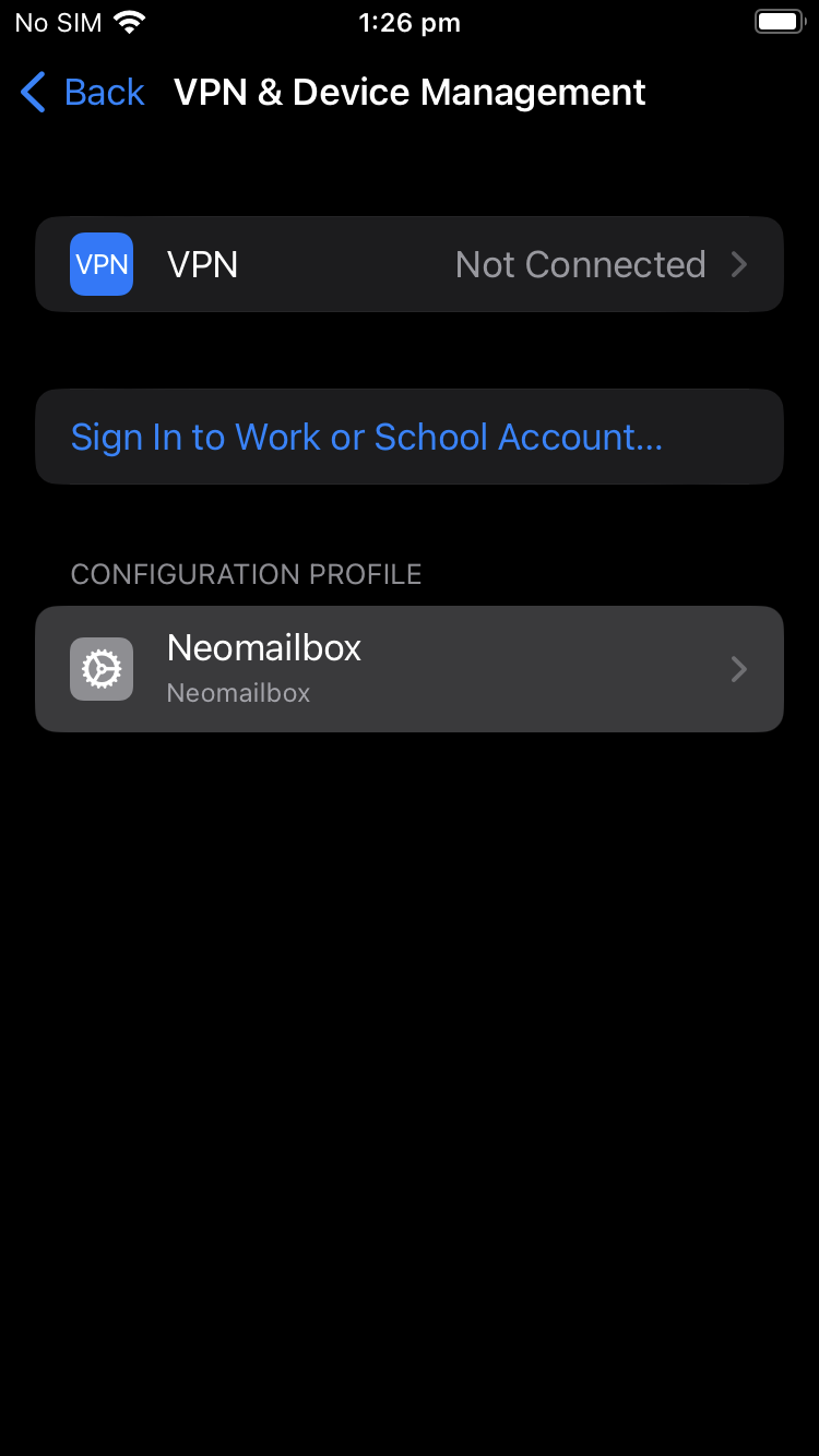 iOS SSL IMAP and SMTP setup - Step 19