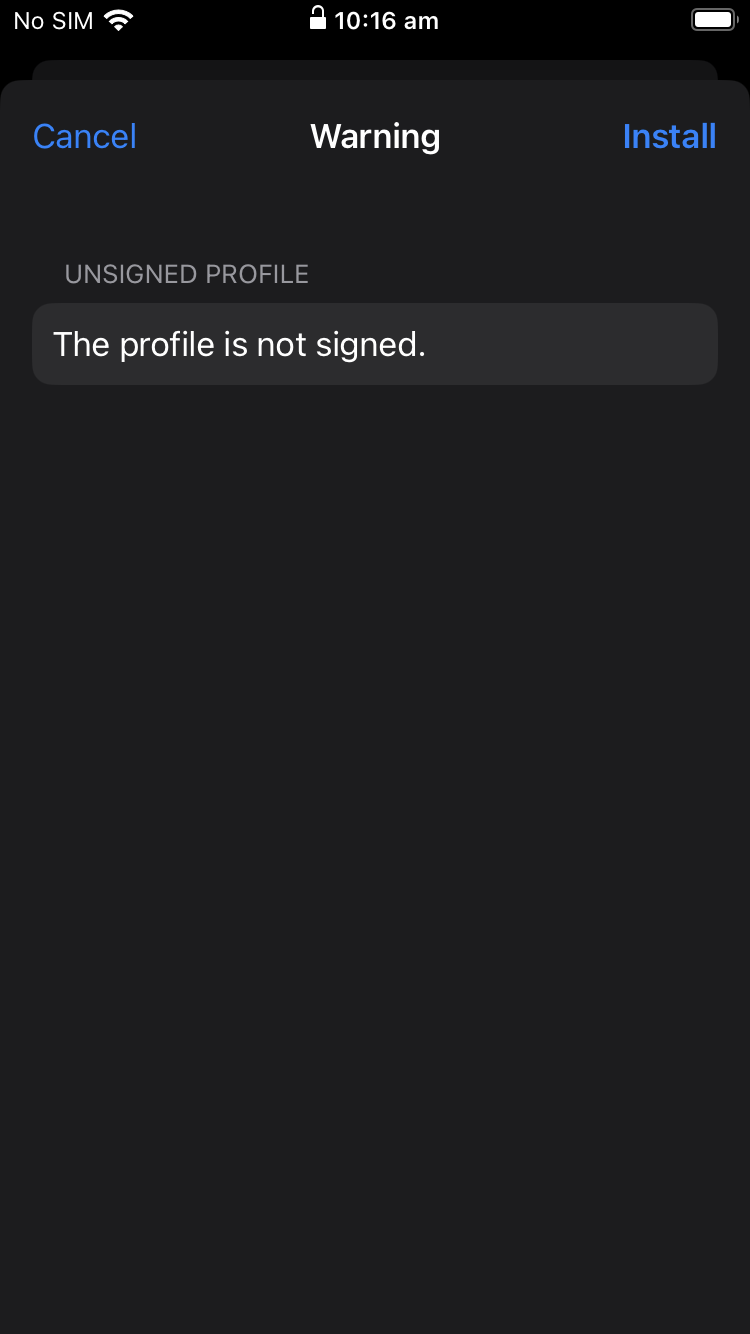 iOS SSL IMAP and SMTP setup - Step 9