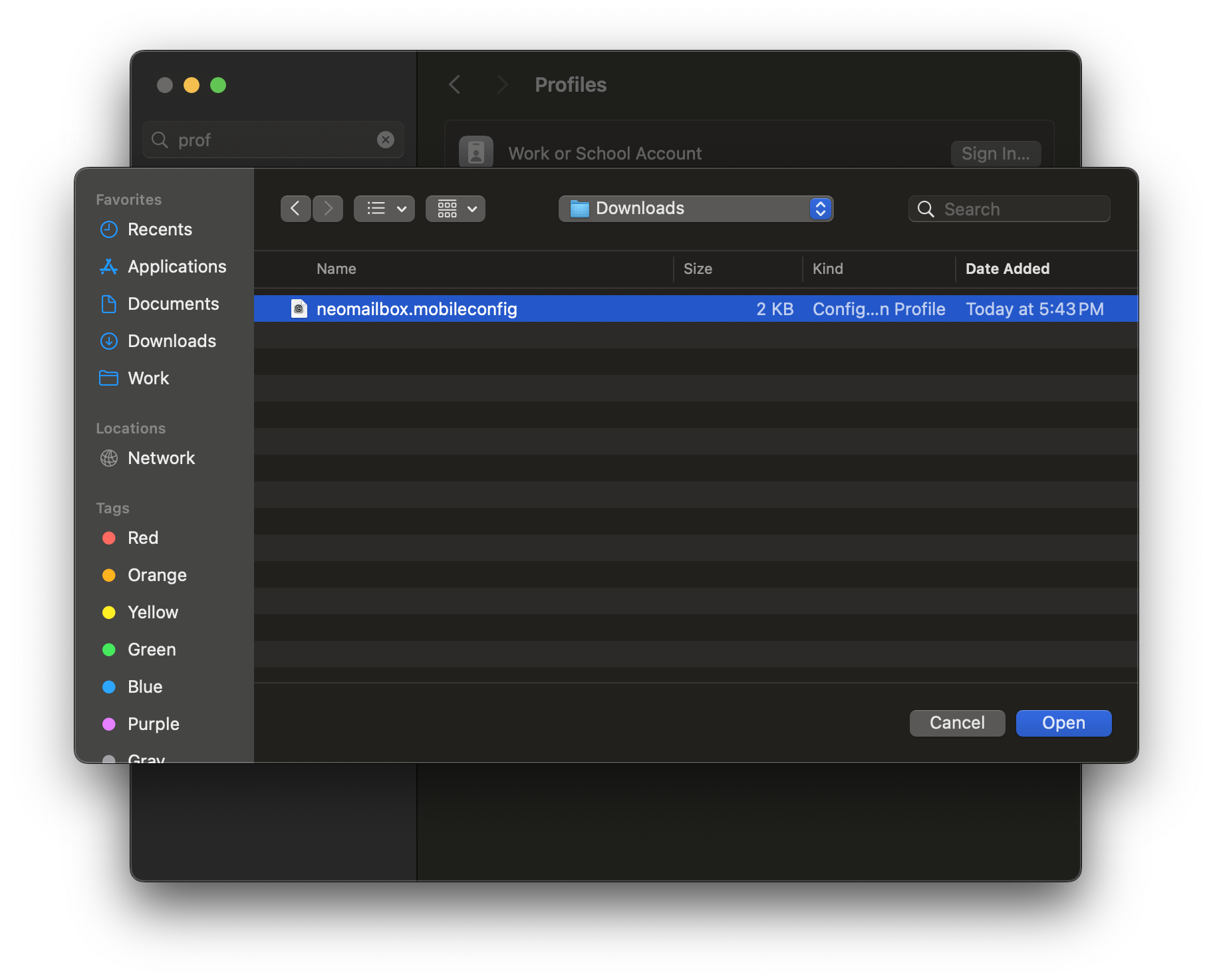 macOS SSL IMAP and SMTP setup - Step 3