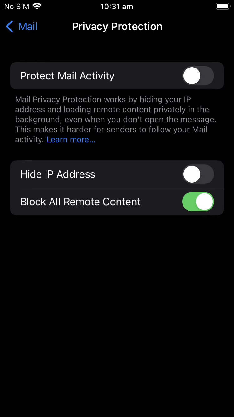 iOS SSL IMAP and SMTP setup - Step 18